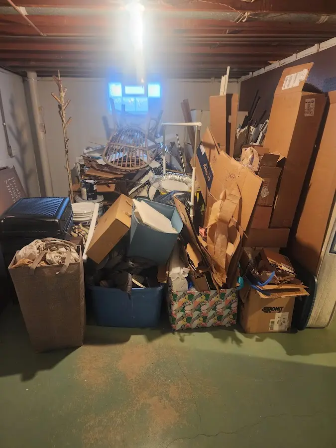 Roll-off dumpster container at job site for 4 Yard Dumpster Rental in Mountain Home AFB